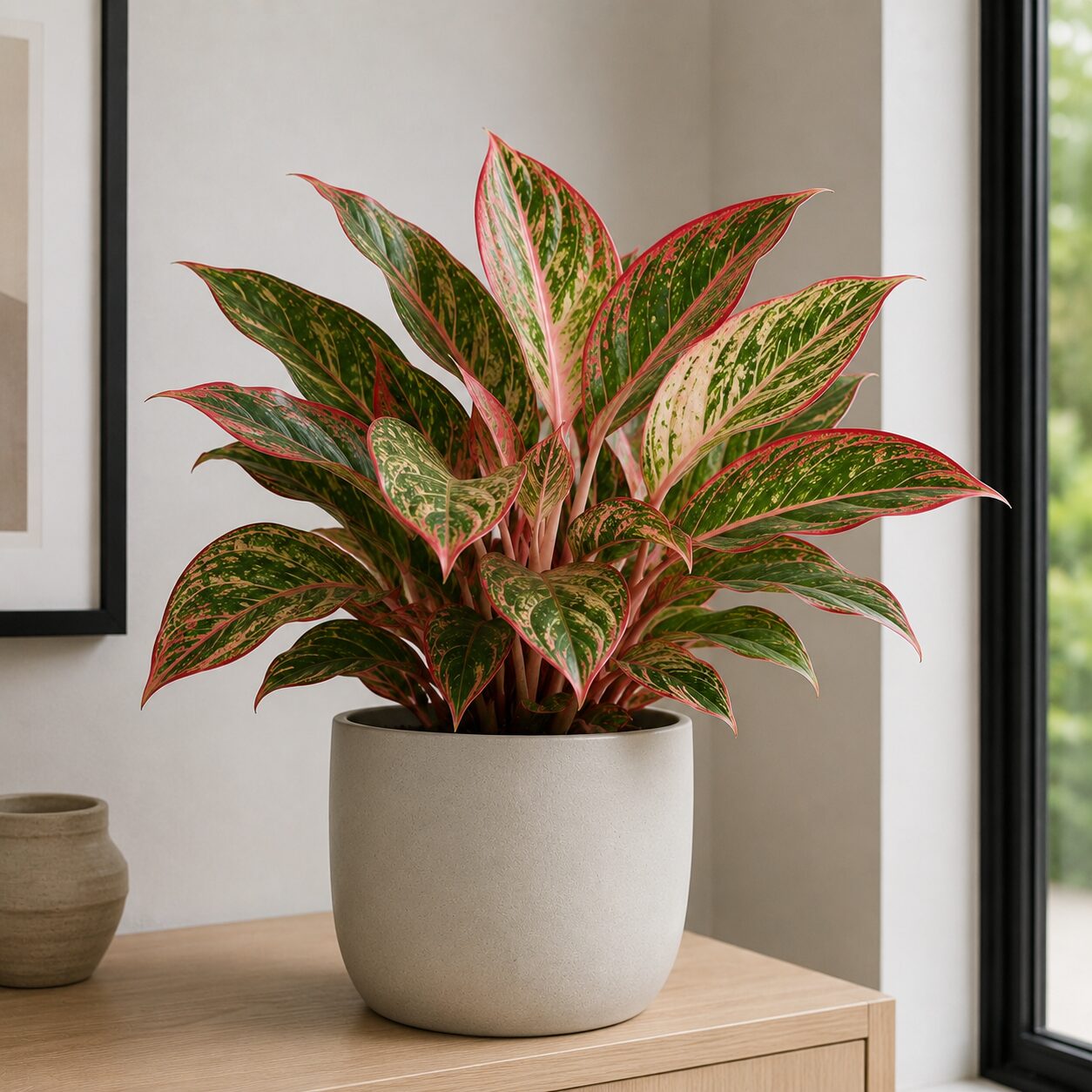 Low-Light Houseplants - Chinese Evergreen with colorful low-light foliage